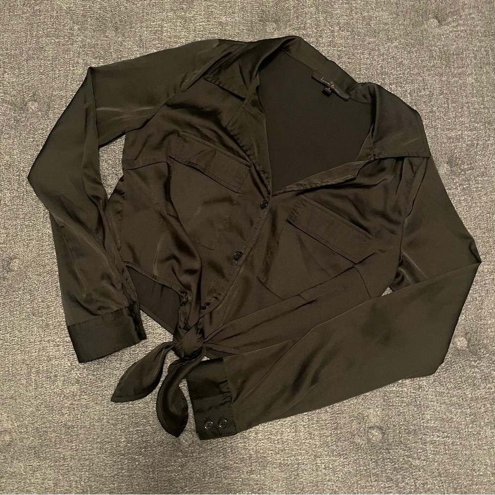 Love Tree Cropped Button Up